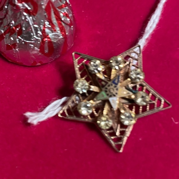 💙💛🤍💚❤️ VINTAGE ORDER OF THE EASTERN STAR PIN ❤️💚🤍💛💙 - Picture 2 of 3